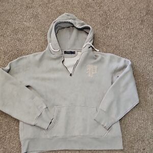Polo by Ralph Lauren Gray Hooded Zip-Up Sweater